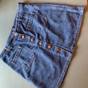 Gap Denim Button Down Jean Skirt